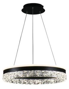 LED Stmívatelný lustr na lanku LED/80W/230V 3000-6500K černá + dálkové ovládání