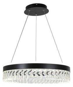 LED Stmívatelný lustr na lanku LED/90W/230V 3000-6500K černá + dálkové ovládání
