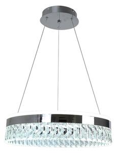LED Stmívatelný lustr na lanku LED/90W/230V 3000-6500K chrom + dálkové ovládání