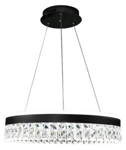 LED Stmívatelný lustr na lanku LED/90W/230V 3000-6500K černá + dálkové ovládání