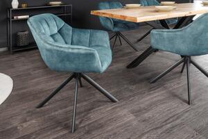Jídelní židle PAPILLON tmavě modrá samet otočná Nábytek | Jídelní prostory | Jídelní židle | Všechny jídelní židle
