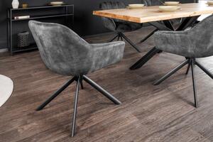 Jídelní židle PAPILLON šedá samet otočná Nábytek | Jídelní prostory | Jídelní židle | Všechny jídelní židle