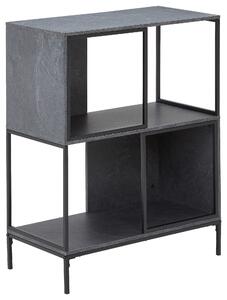 REGÁL, šedá, černá, železo, 70/86/35 cm PBJ - Knihovny, Online Only