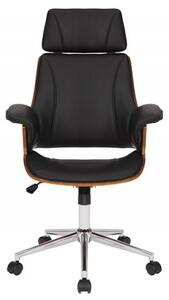 Kancelářská židle MANHATTAN umělá kůže/ořech otočná Nábytek | Kancelářský nábytek | Židle