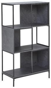 REGÁL, šedá, černá, železo, 70/122/35 cm PBJ - Knihovny, Online Only