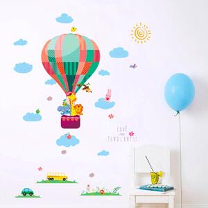 Samolepka na zeď "Horkovzdušný balón" 118x85cm