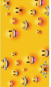 Plážové ručníky - Plážová osuška žlutá se smajlíky 100x180