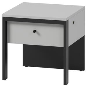 Noční stolek GRIS GS-05 šedá/černá