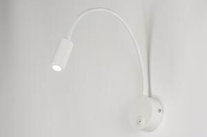 Nástěnné designové bílé LED svítidlo Fibie White (LMD)