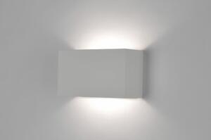 Nástěnné designové bílé LED svítidlo Fontain (Hranaté nástěnné světlo na schodiště, bílé, R7s)