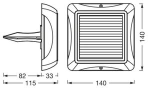 Ledvance - LED Solární lampa ENDURA STYLE SOLAR LED/1,2W/3,7V IP65