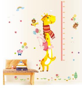 Samolepka na zeď "Dětský metr - Žirafa 2" 140x110 cm