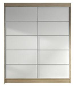 Kapol Lino IV šatní skříň šíře 120 cm s posuvnými dveřmi Stěny dub / bílá