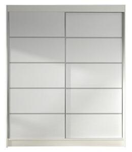 Kapol Lino IV šatní skříň šíře 120 cm s posuvnými dveřmi Matná bílá
