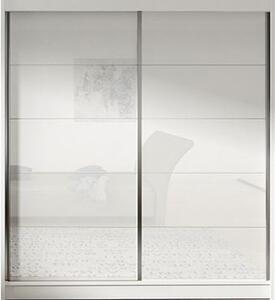 Kapol Vito I šatní skříň šíře 150 cm s posuvnými dveřmi Bílá / Bílá lesklá