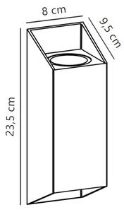 Nordlux - Venkovní nástěnné svítidlo NICO 2xGU10/35W/230V IP54 antracit