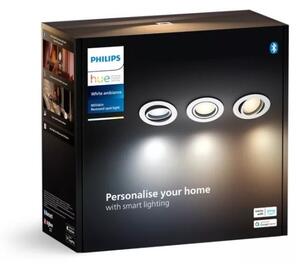 Philips-SADA 3xLED Stmívatelné podhledové svítidlo Hue MILLISKIN 1xGU10/4,2W/230