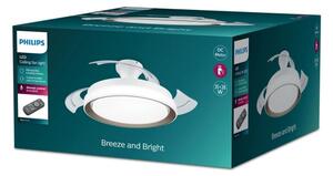 Philips-LED Stropní svítidlo s ventilátorem LED/35W/230V 5500/4000/2700K+DO zlat