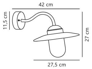 Nordlux - Venkovní nástěnná lampa LUXEMBOURG 1xE27/60W/230V IP54 hnědá/patina