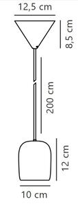 Nordlux - Lustr na lanku NOTTI 1xE27/25W/230V šedá