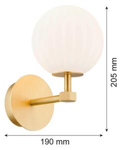 Argon 8502 - Nástěnná lampa PALOMA 1xE14/7W/230V zlatá/bílá
