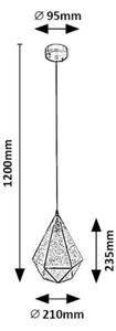 Rabalux 72244 - Lustr na lanku NORAH 1xE14/40W/230V modrá/zlatá