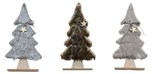 Dekorační vánoční stromeček s kožešinou LUSH 41 cm - různé barvy Barva: Tmavě šedá