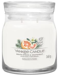Střední vonná svíčka Yankee Candle White Spruce & Grapefruit Signature