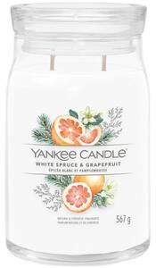 Velká vonná svíčka Yankee Candle White Spruce & Grapefruit Signature