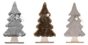 Dekorační vánoční stromeček s kožešinou LUSH 28 cm - různé barvy Barva: Hnědá