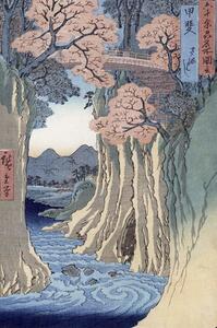 Obrazová reprodukce The monkey bridge in the Kai province,, Ando or Utagawa Hiroshige
