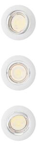 Philips Peridot Rec Kit Rd zapuštěné svítidlo kulaté 7W, AC 220-240, IP20, (3 ks), bílá