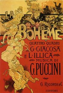 Obrazová reprodukce Poster by Adolfo Hohenstein for opera La Boheme by Giacomo Puccini, 1895, Hohenstein, Adolfo