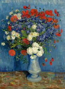 Vincent van Gogh - Obrazová reprodukce Still Life: Vase with Cornflowers and Poppies, 1887, (30 x 40 cm)