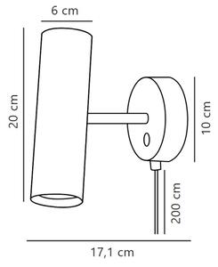 DFTP by Nordlux - Nástěnné bodové svítidlo MIB 1xGU10/8W/230V černá