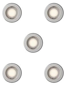 Philips Peridot Rec Kit Rd zapuštěné svítidlo kulaté 7W, AC 220-240, IP20, (5 ks), nikl