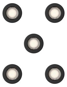 Philips Peridot Rec Kit Rd zapuštěné svítidlo kulaté 7W, AC 220-240, IP20, (5 ks), černá