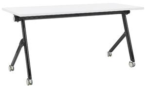 Skládací psací stůl BENDI Bílá 160 cm 60 cm s koly
