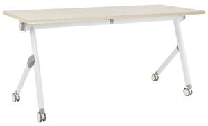 Skládací psací stůl BENDI Světle hnědá 160 cm 60 cm s koly