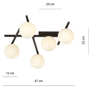 Stropní svítidlo SMART 5xE14/10W/230V černá/bílá