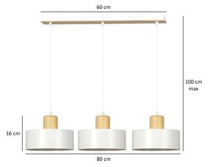 Lustr na lanku TORIN 3xE27/15W/230V bílá