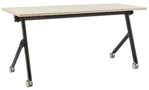 Skládací psací stůl BENDI Světle hnědá 160 cm 60 cm s koly