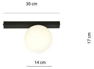 Stropní svítidlo FIT 1xE14/10W/230V černá/bílá