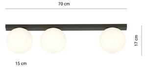Stropní svítidlo FIT 3xE14/10W/230V černá/bílá