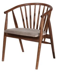 Kalune Design Jídelní židle Alberto z masivu ořech/béžová