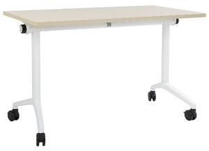 Skládací psací stůl CAVI Světle hnědá 120 cm 60 cm s koly