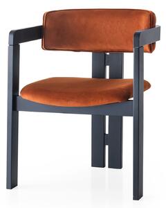 Kalune Design Jídelní židle CO Velvet z masivu skořicová/černá