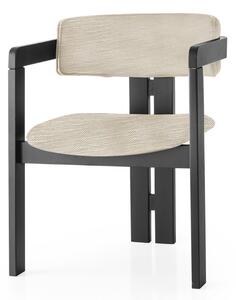 Kalune Design Jídelní židle CO z masivu světle šedá/černá
