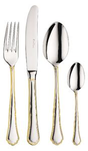 PINTINOX Příbor sada 24 kusů SETTECENTO GOLD FILET v dřevěné krabici