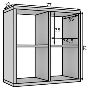 ADRK Furniture Regál Cleo III BS-CLE-III-S